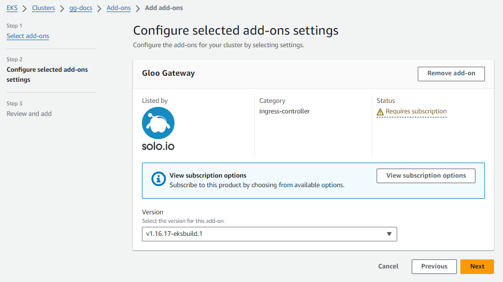 Figure: Required subscription status