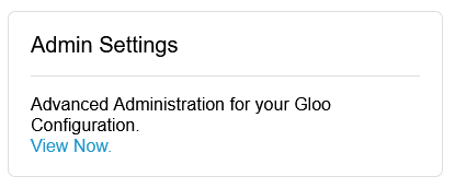 Gloo Edge Instances Admin Settings