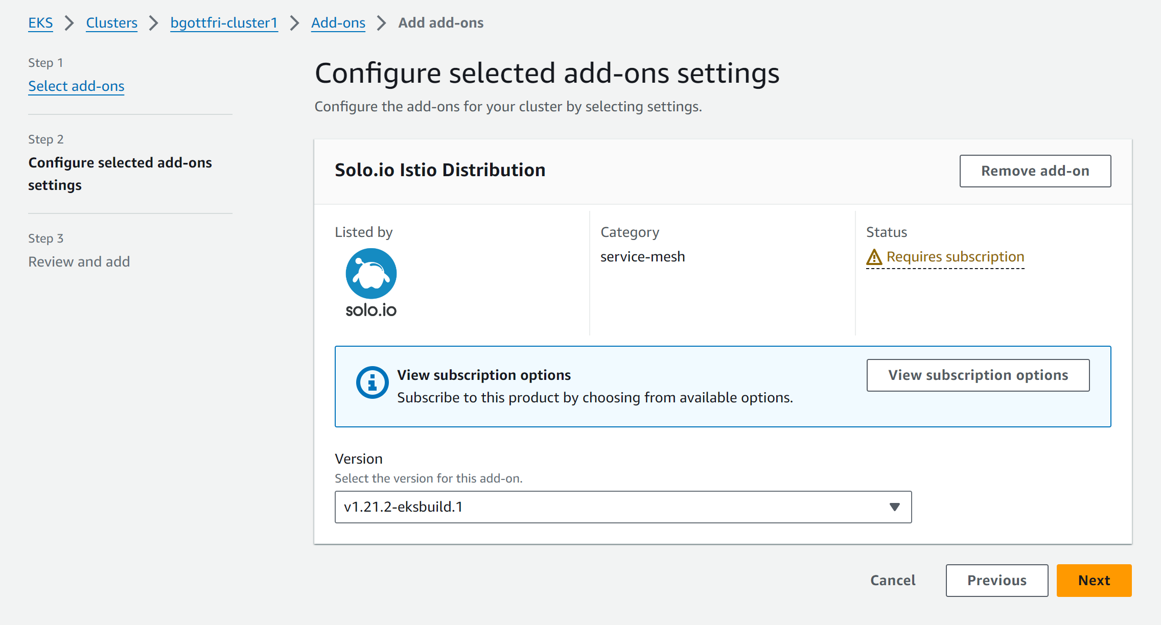 Figure: Required subscription status