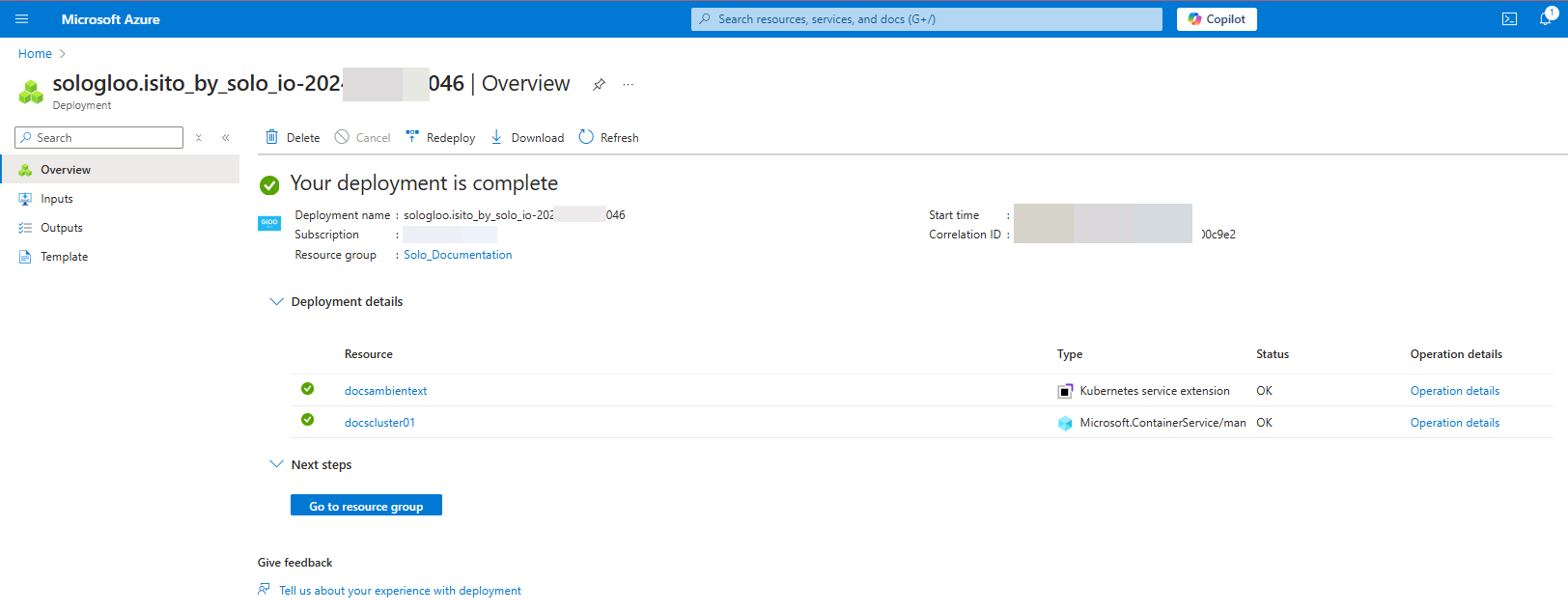 Figure: Monitor the deployment progress