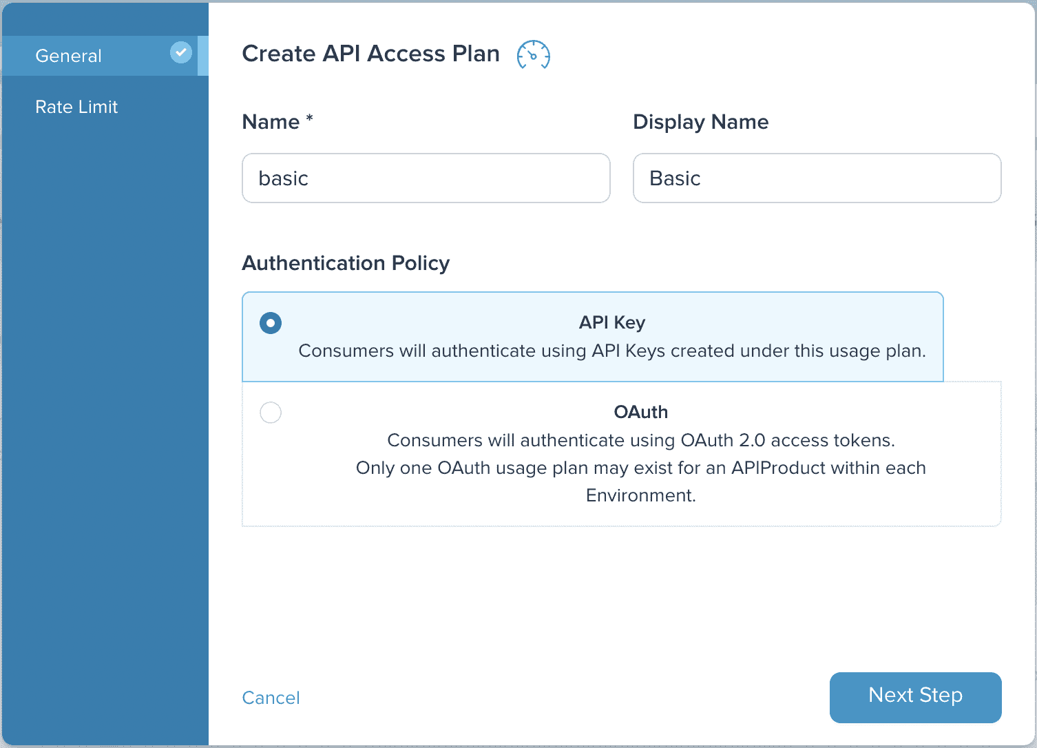 Admin Dashboard Create Plan General