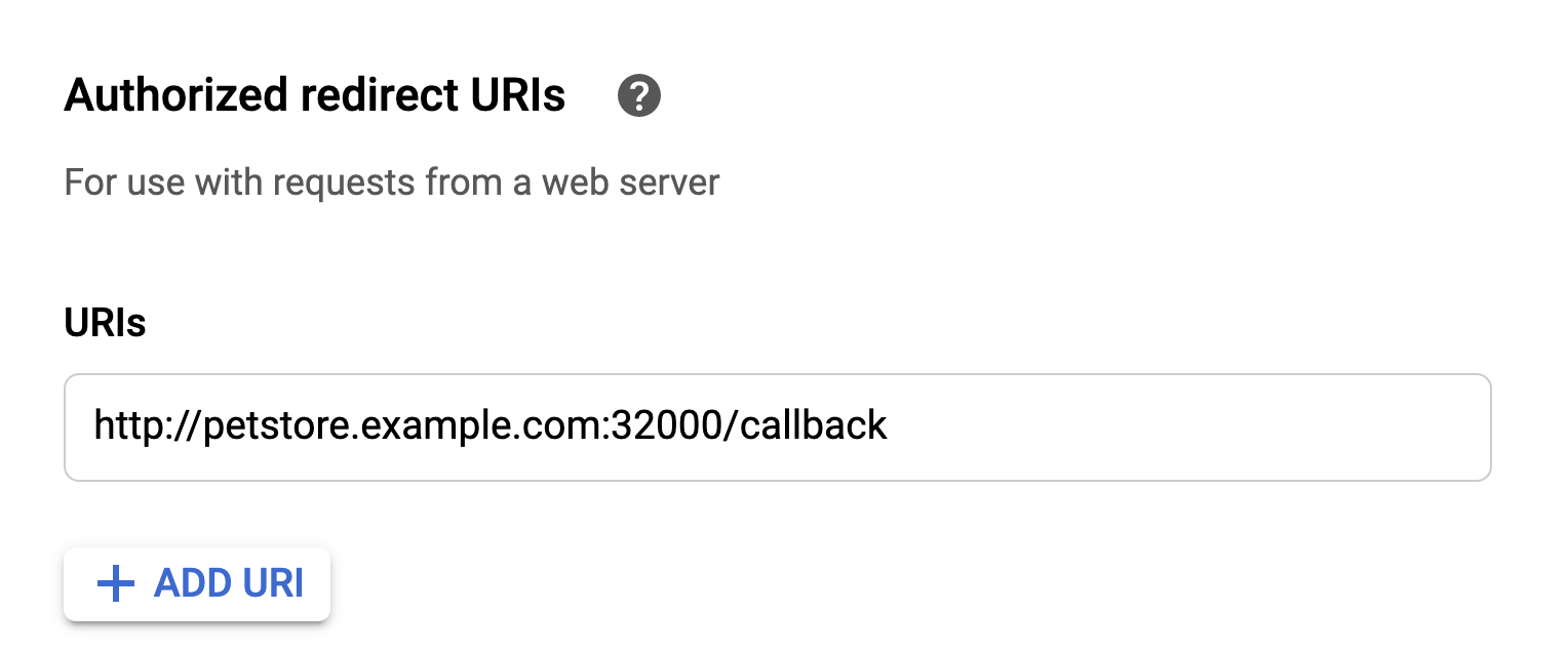 Google OIDC Redirect URI