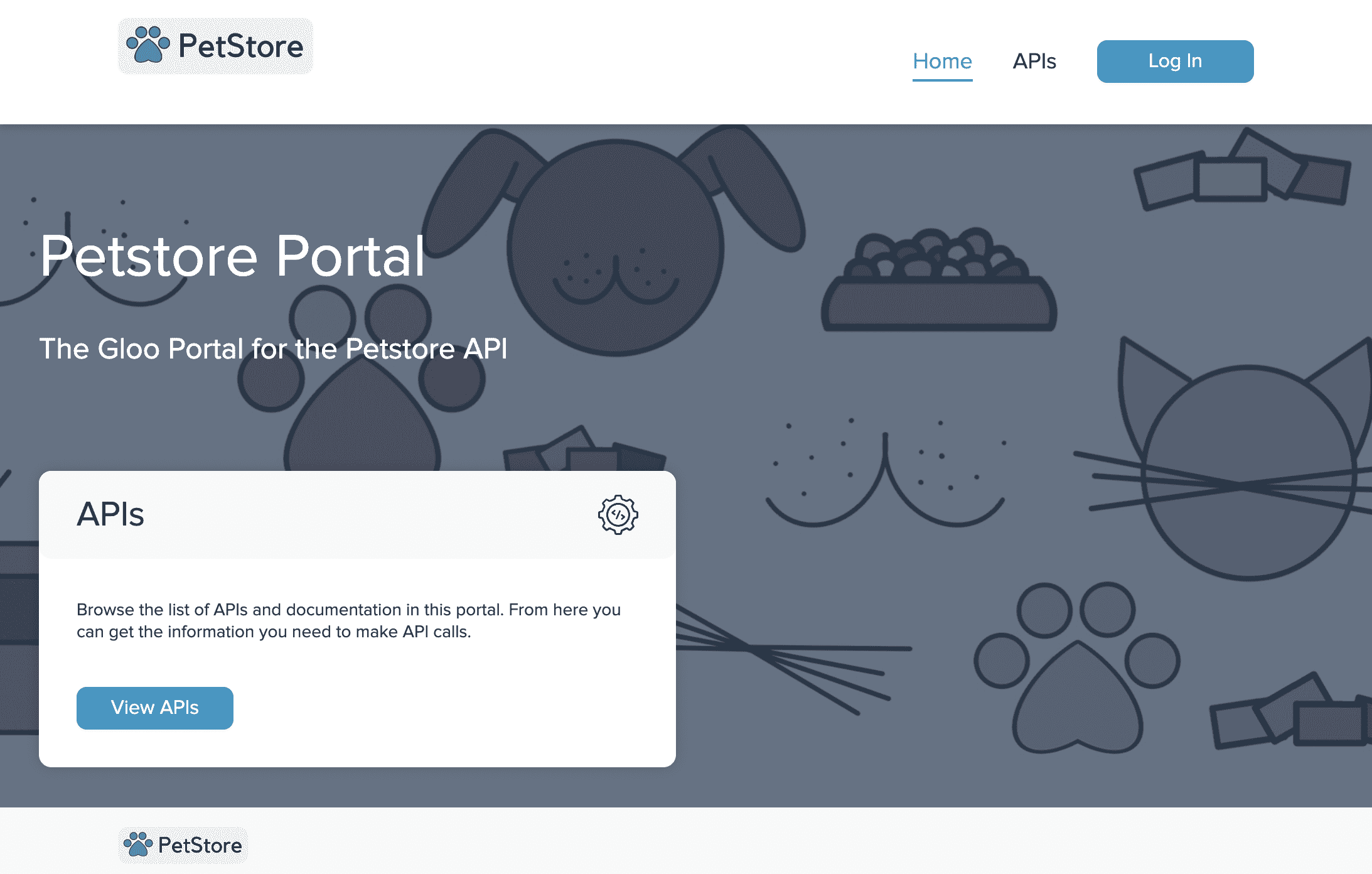 Portal UI before customization
