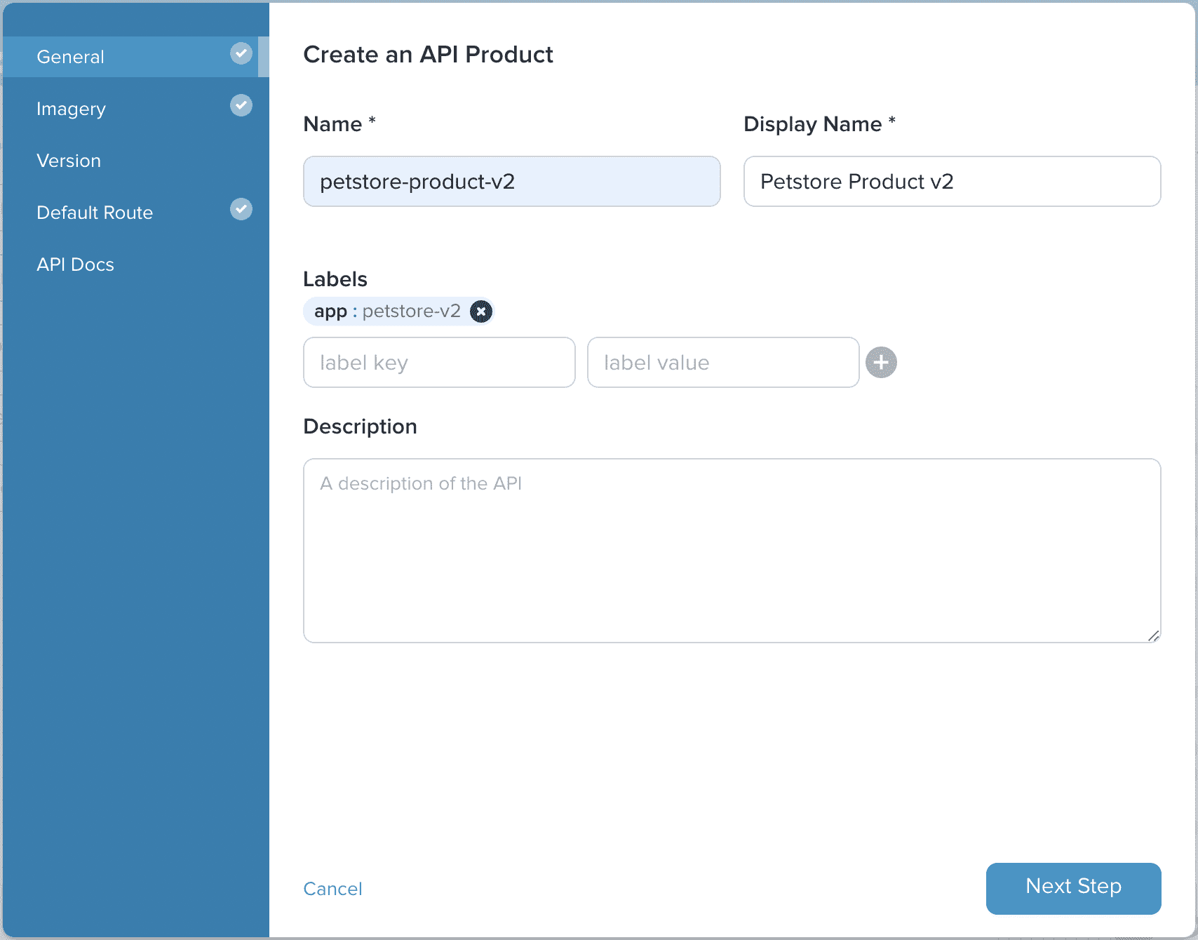 Admin Dashboard Create API General