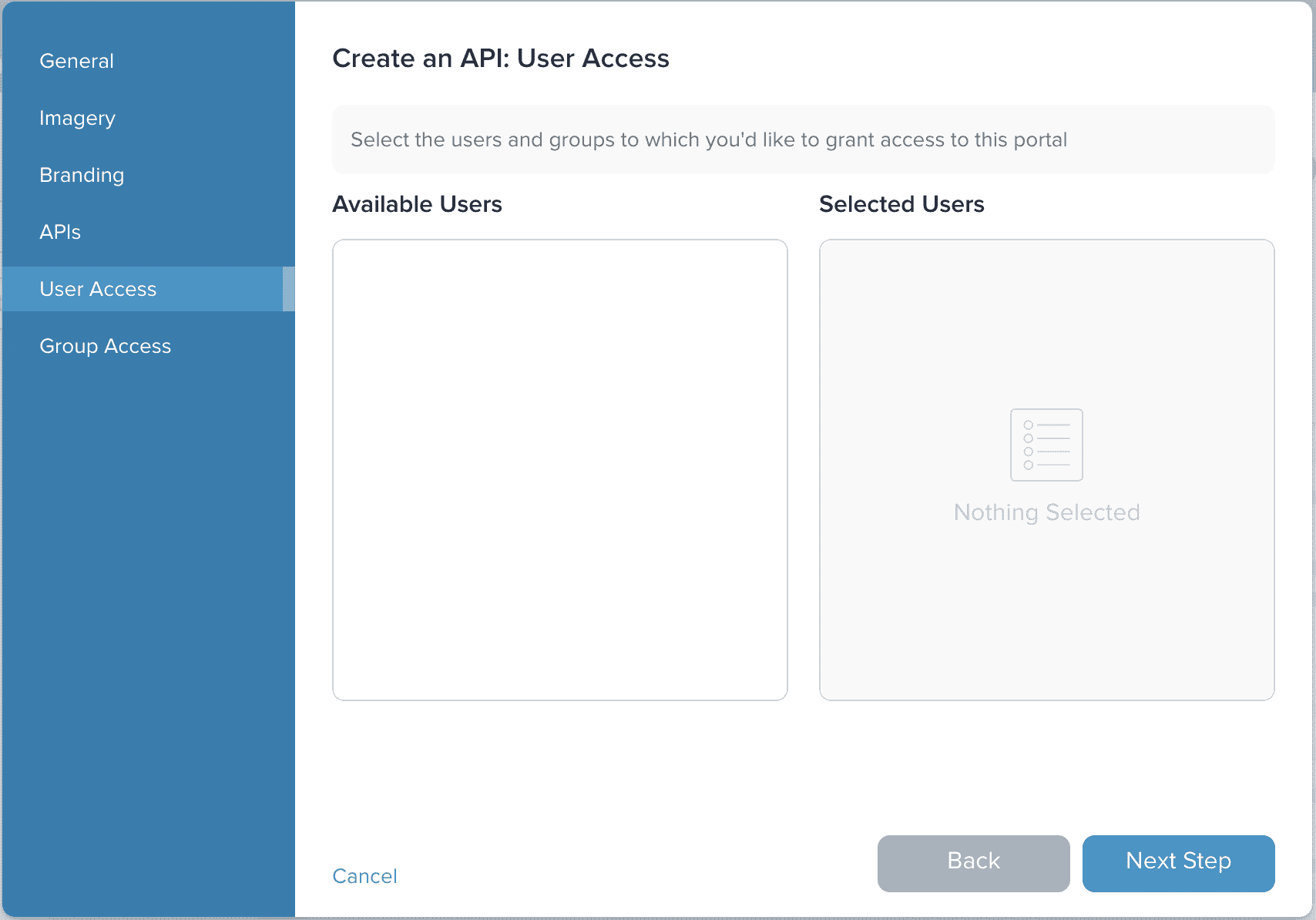 Admin Dashboard Create Portal Users